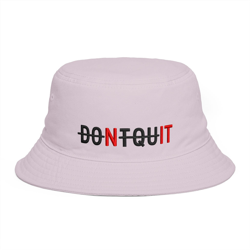 Dont Quit Nit Embroidered Bucket Hat, Streetwear Poker Player Cap - One size / Orchid - Hats