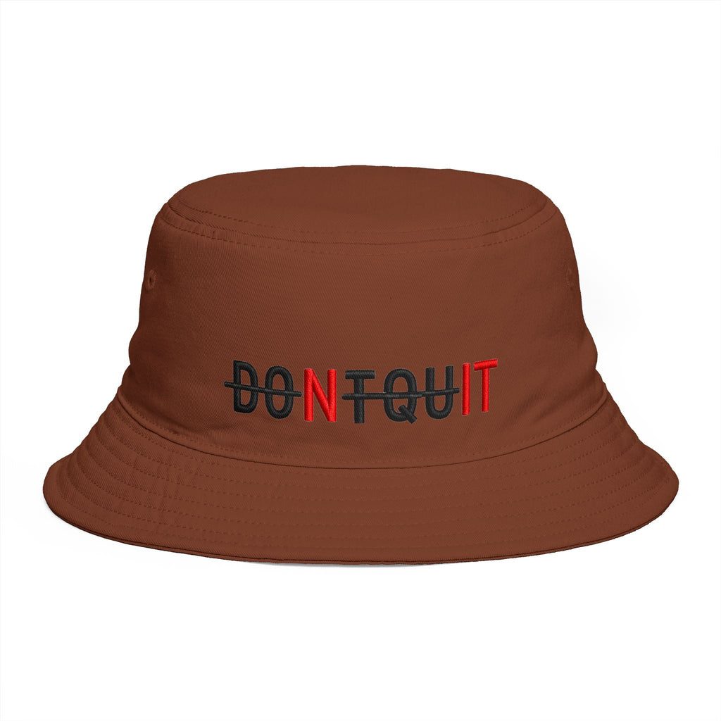 Dont Quit Nit Embroidered Bucket Hat, Streetwear Poker Player Cap - Hats