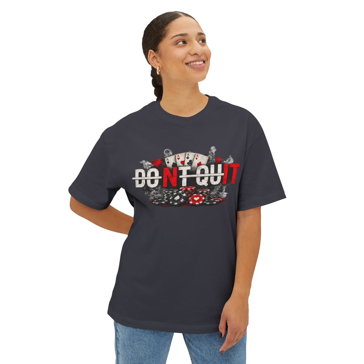 Don’t Quit Nit Poker Graphic Tee, Casino Card Game T‑Shirt - T-Shirt