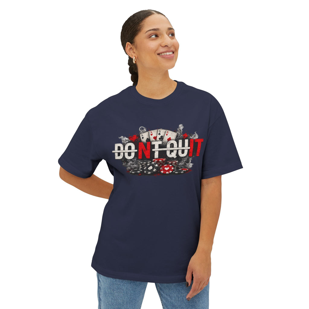 Don’t Quit Nit Poker Graphic Tee, Casino Card Game T‑Shirt - T-Shirt