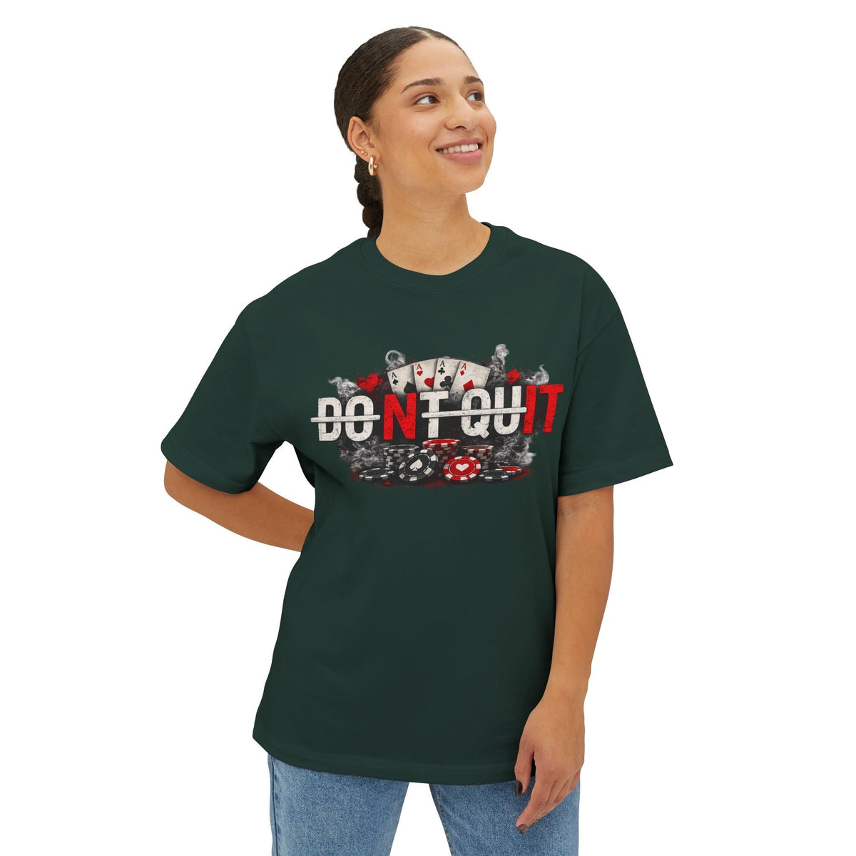 Don’t Quit Nit Poker Graphic Tee, Casino Card Game T‑Shirt - T-Shirt