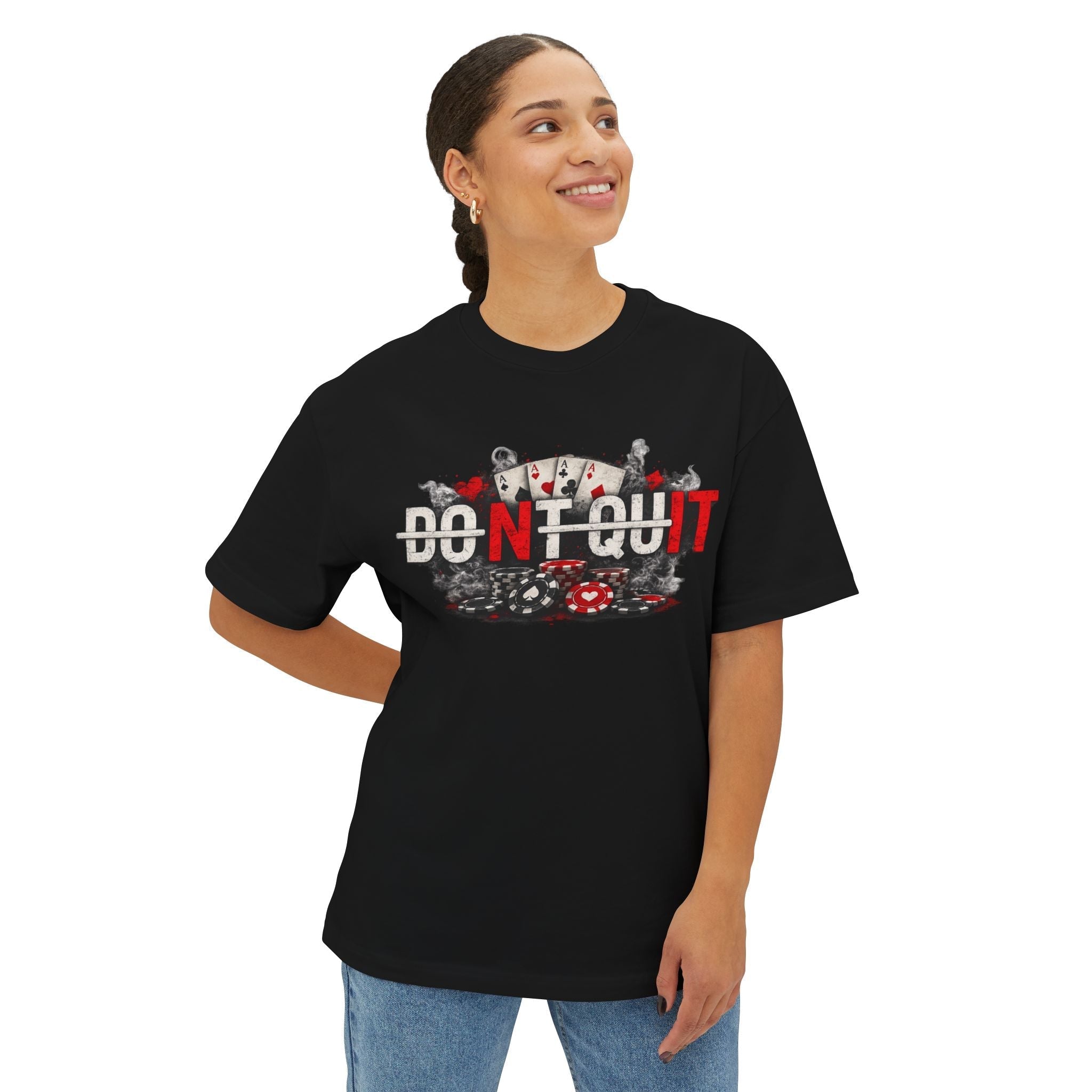 Don’t Quit Nit Poker Graphic Tee, Casino Card Game T‑Shirt - T-Shirt