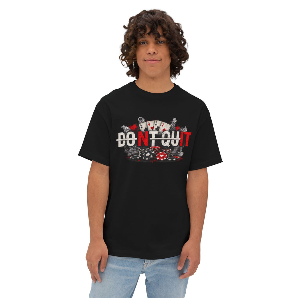 Don’t Quit Nit Poker Graphic Tee, Casino Card Game T‑Shirt - Black / XS - T-Shirt