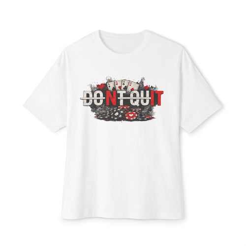 Don’t Quit Nit Poker Graphic Tee, Casino Card Game T‑Shirt - White / XS - T-Shirt