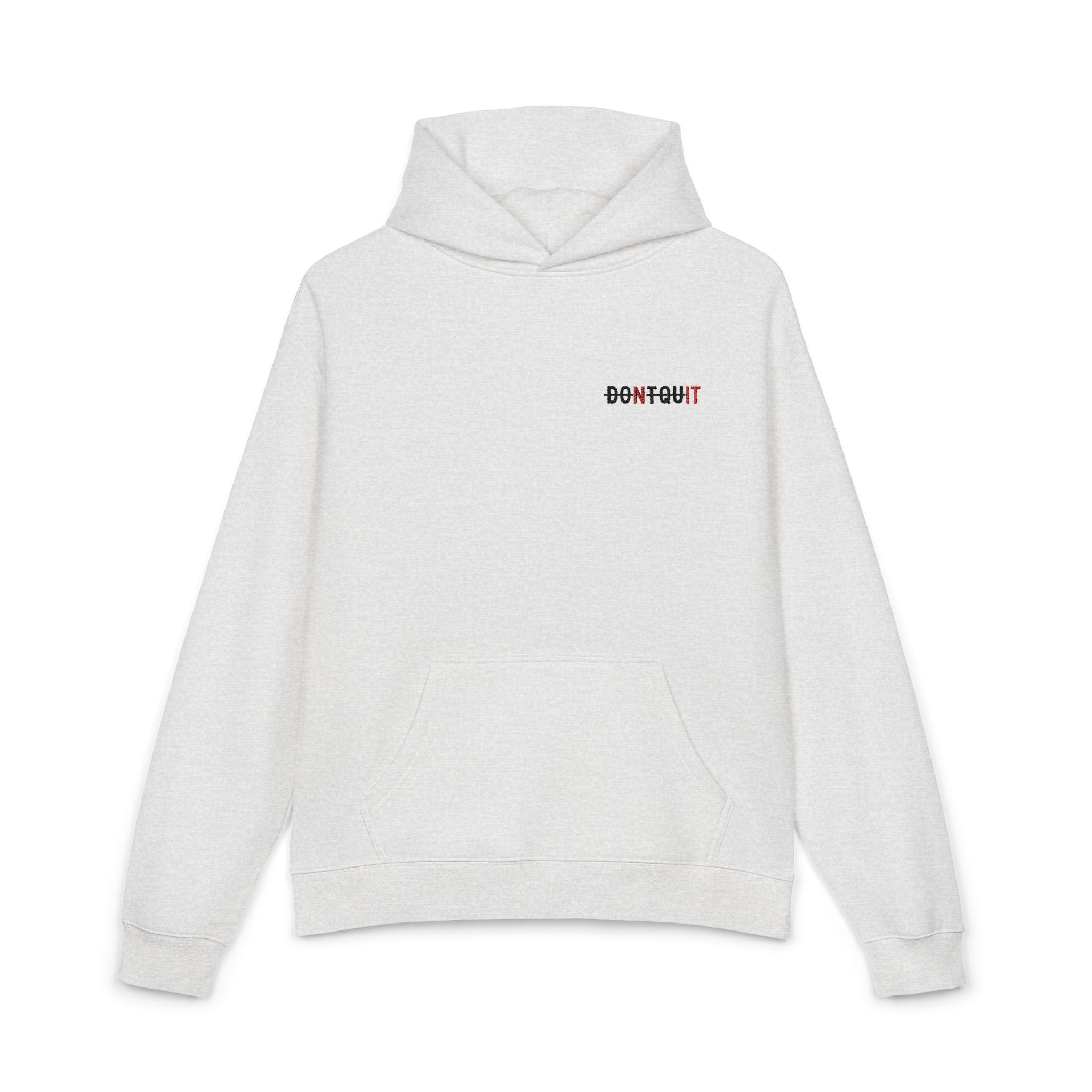Dont Quit Nit Small Logo - XS / White Heather - Hoodie