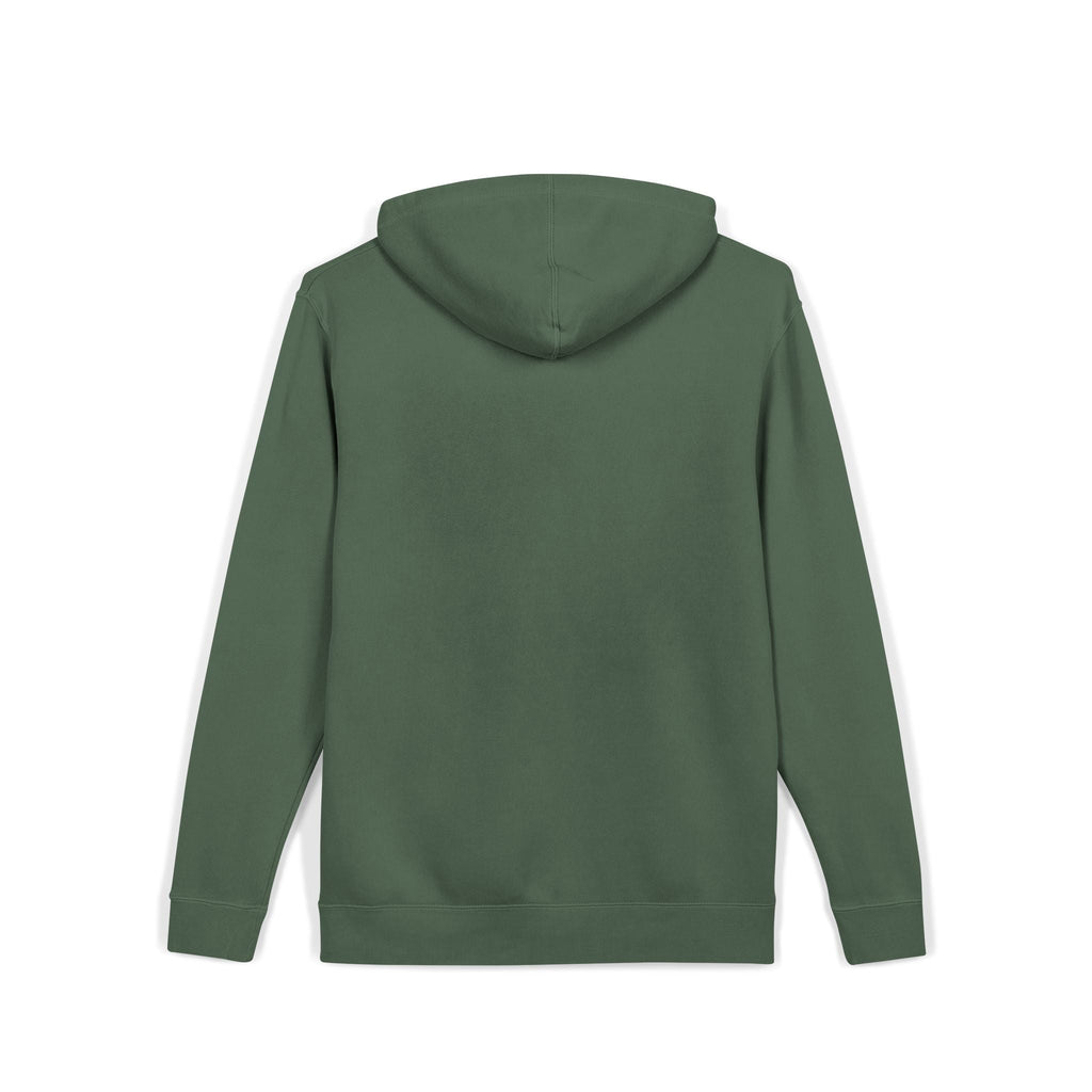 Embroidered Gamble Drip Vintage Green Hoodie, Floral ’Fiero’ Distressed Logo - Hoodie