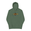 Embroidered Gamble Drip Vintage Green Hoodie, Floral ’Fiero’ Distressed Logo - Pigment Alpine Green / S - Hoodie