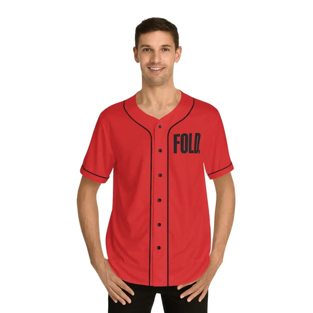 Red Fold. Baseball Jersey - All Over Prints