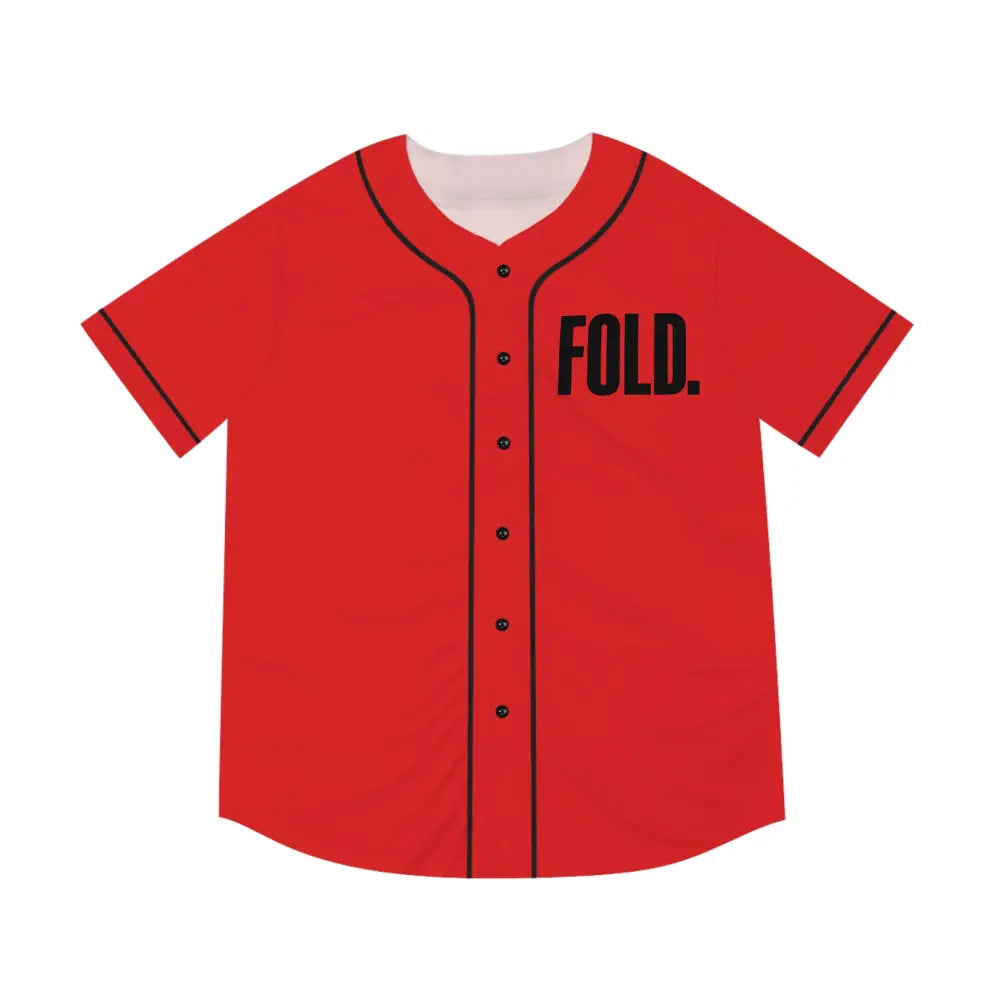 Red Fold. Baseball Jersey - XS / Black - All Over Prints