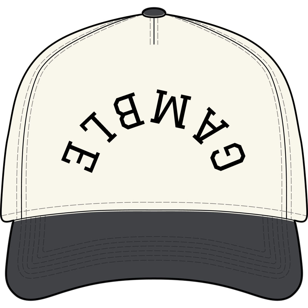 Gamble Arched Two-Tone Cap - Natural / Coal / One size - Hats