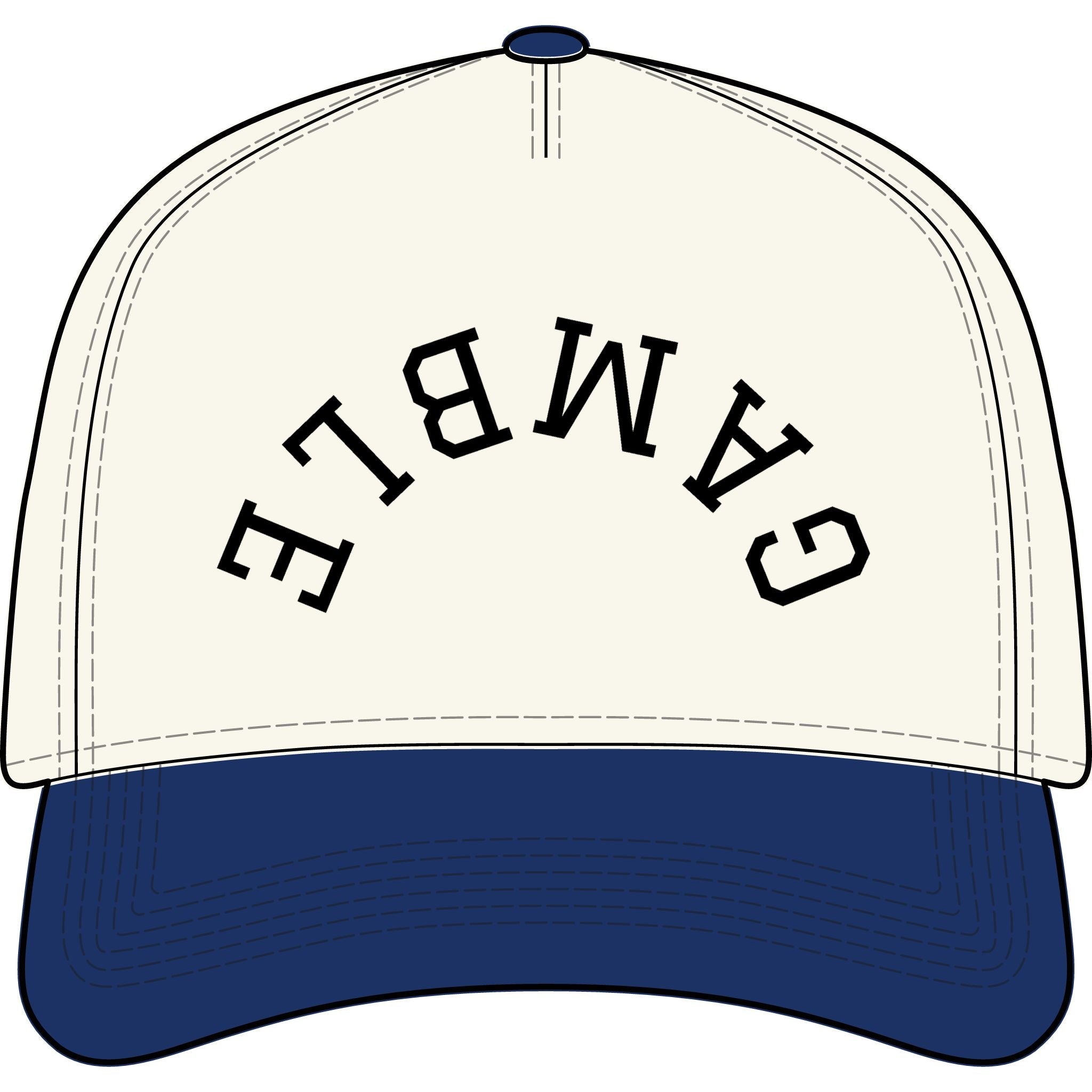Gamble Arched Two-Tone Cap - Natural / Liberty / One size - Hats