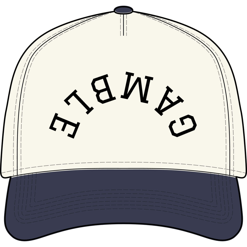 Gamble Arched Two-Tone Cap - Natural / Midnight / One size - Hats