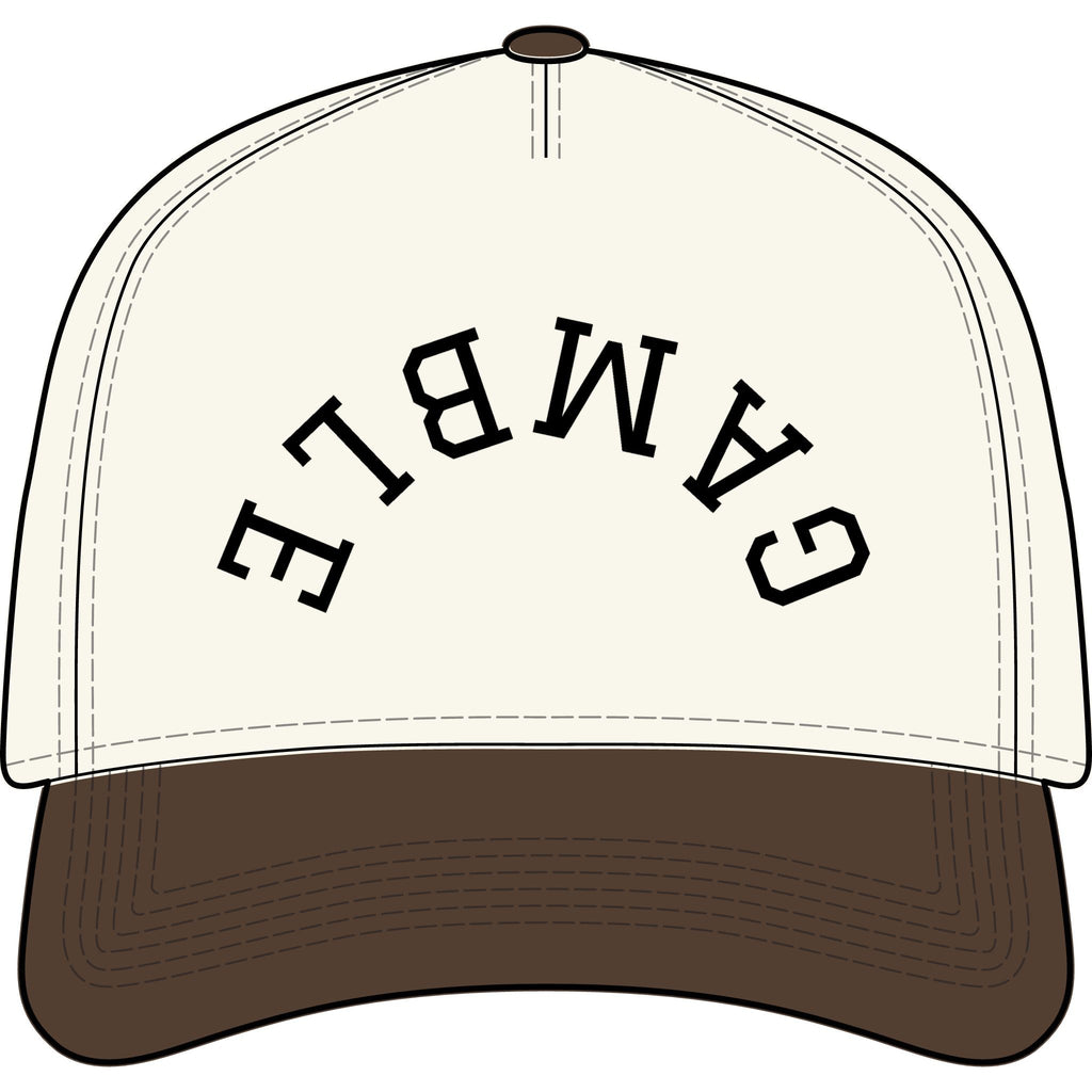 Gamble Arched Two-Tone Cap - Natural / Walnut / One size - Hats