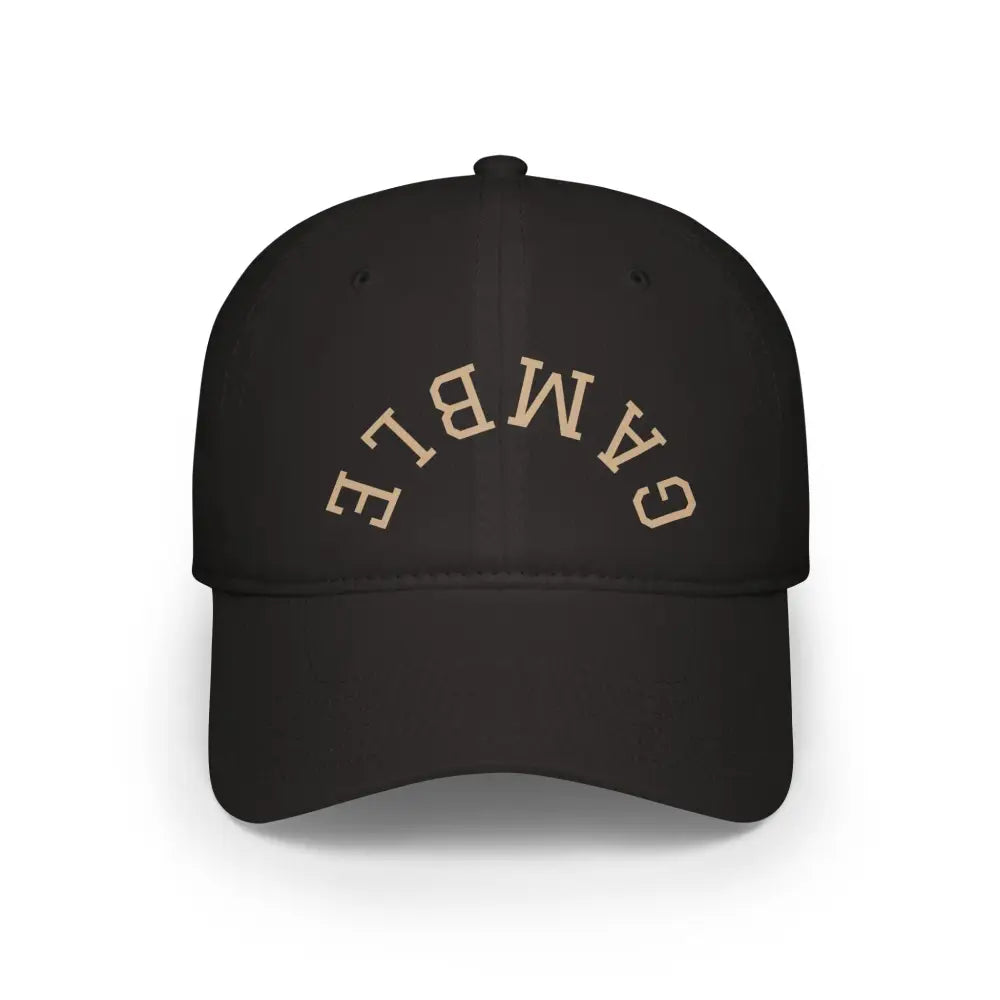Black GAMBLE poker dad hat by Gear of Gamble