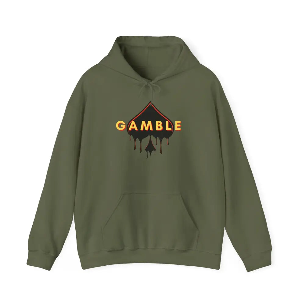 Gamble Drip Hoodie - Military Green / S - Hoodie