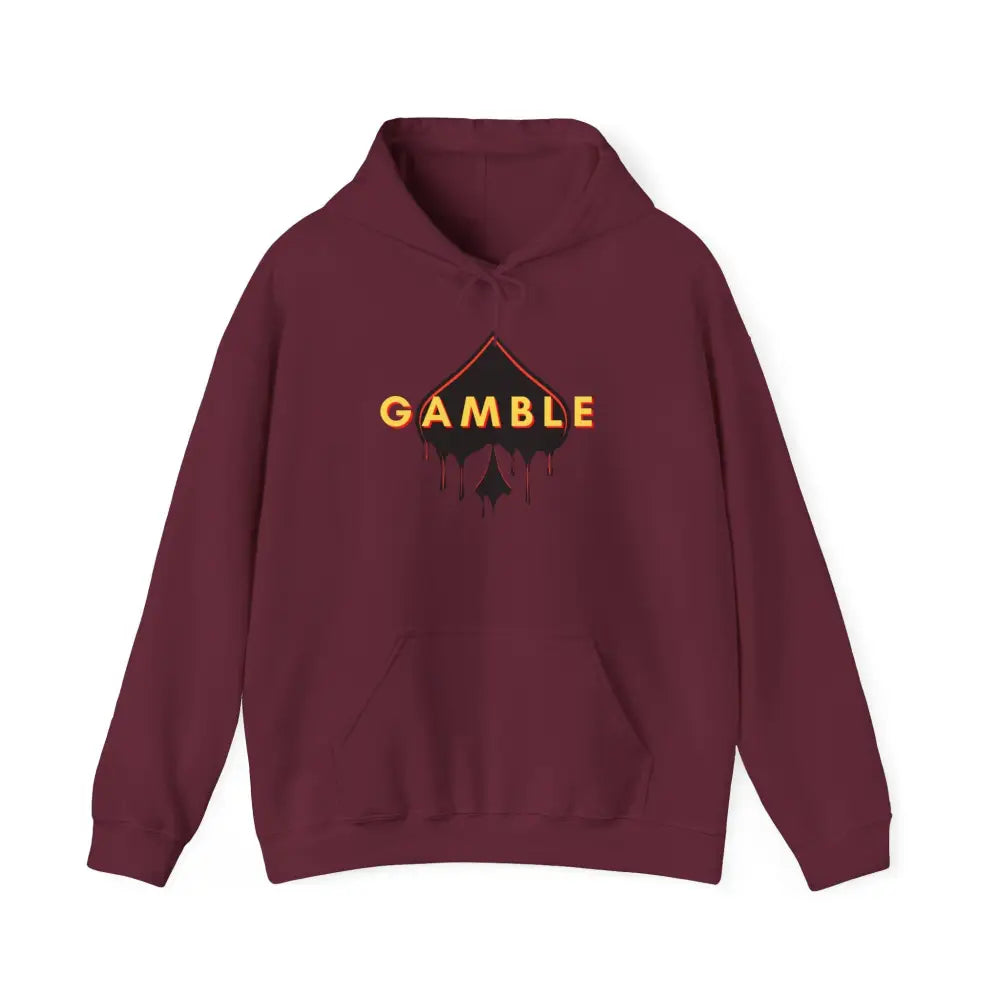 Gamble Drip Hoodie - Maroon / S - Hoodie