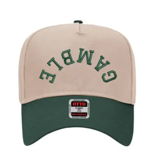 3D Puff Gamble Green RV Cap - Dark Green/Khaki / One Size - hats