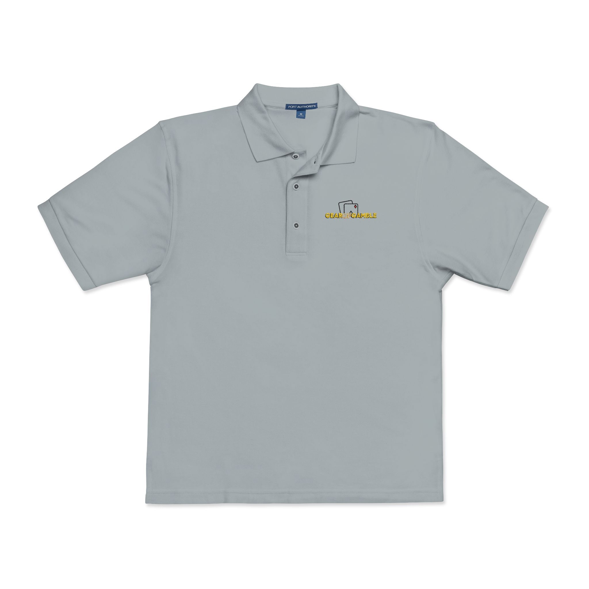 Gear of Gamble Polo Shirt, Classic Casual Work & Golf Tee - S / Cool Grey - T-Shirt