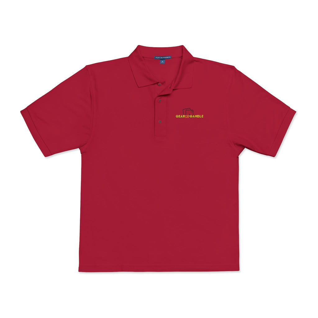 Gear of Gamble Polo Shirt, Classic Casual Work & Golf Tee - S / Red - T-Shirt
