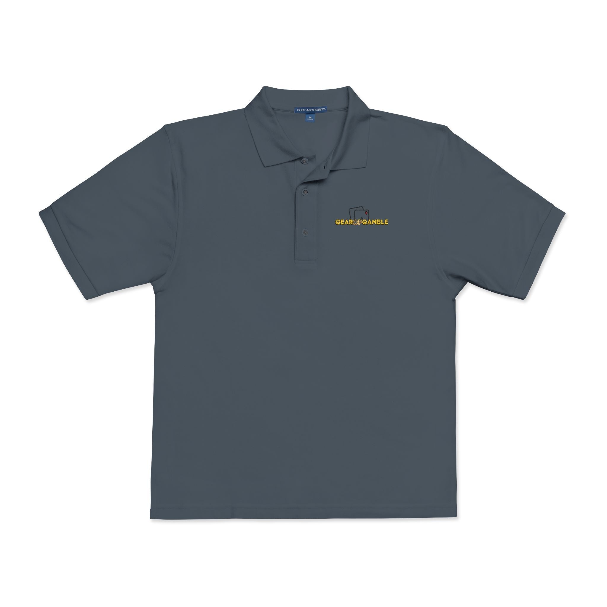 Gear of Gamble Polo Shirt, Classic Casual Work & Golf Tee - S / Steel Grey - T-Shirt