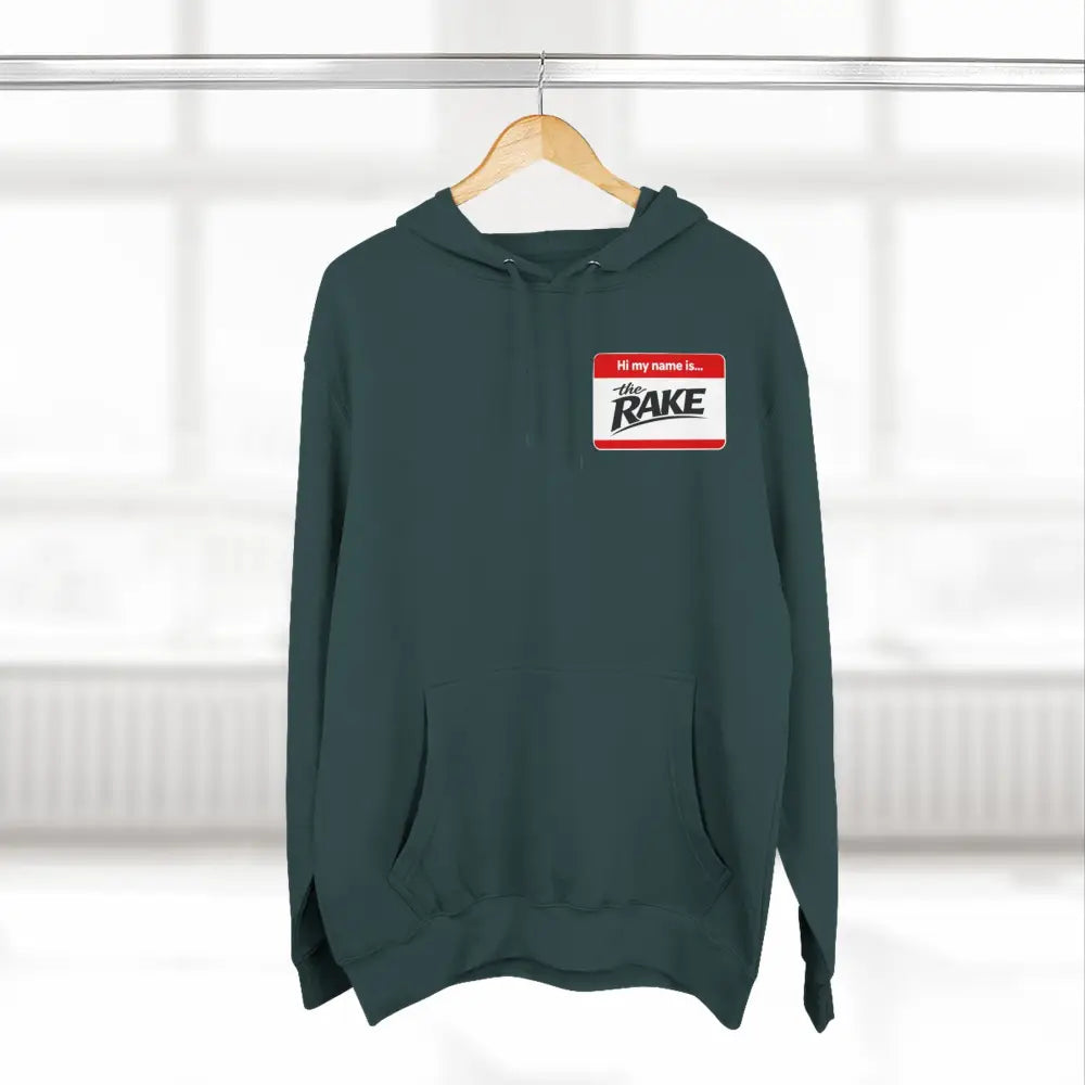 Hi My Name is The Rake, ’The Rake’ Garden Tool Graphic Pullover - Hoodie