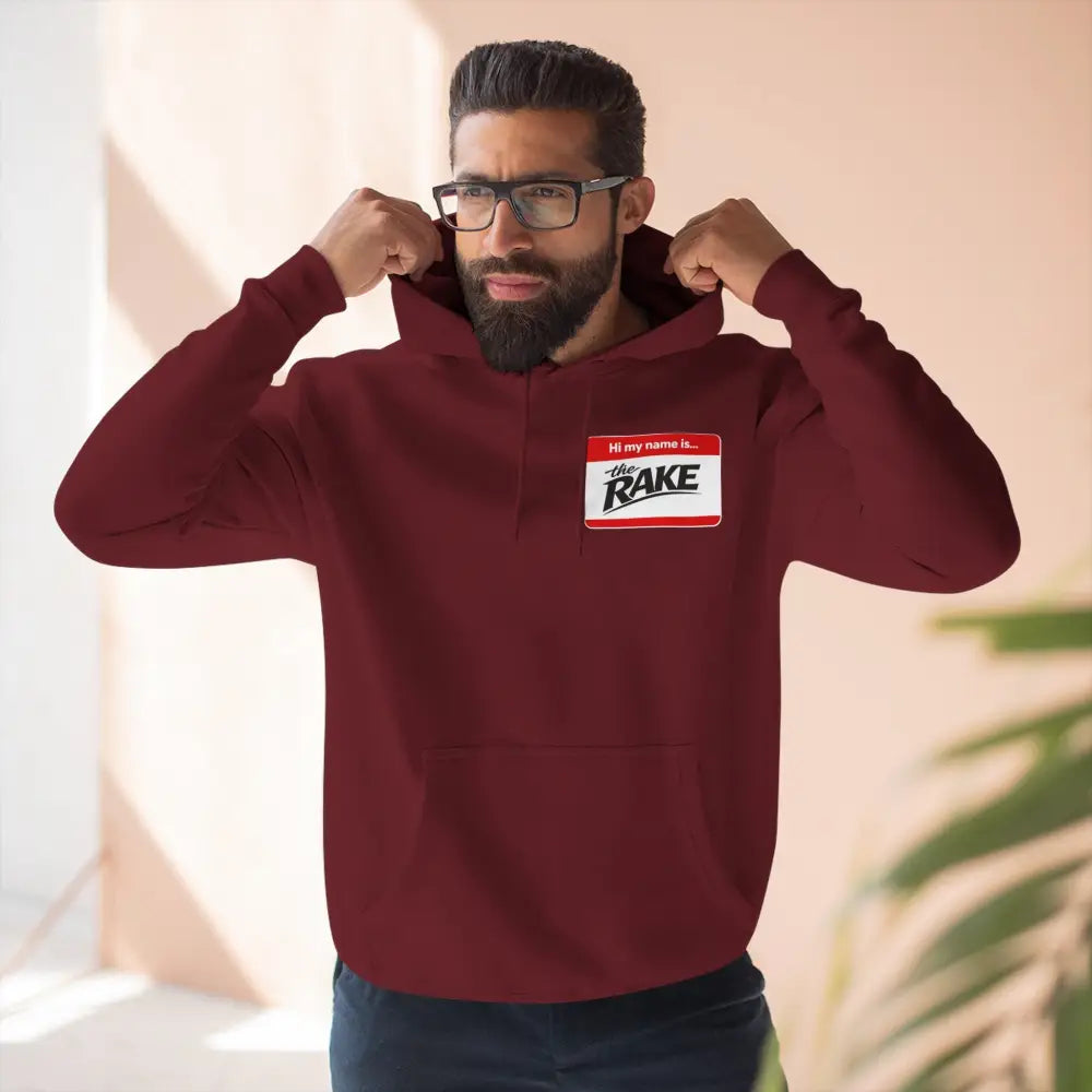 Hi My Name is The Rake, ’The Rake’ Garden Tool Graphic Pullover - Hoodie