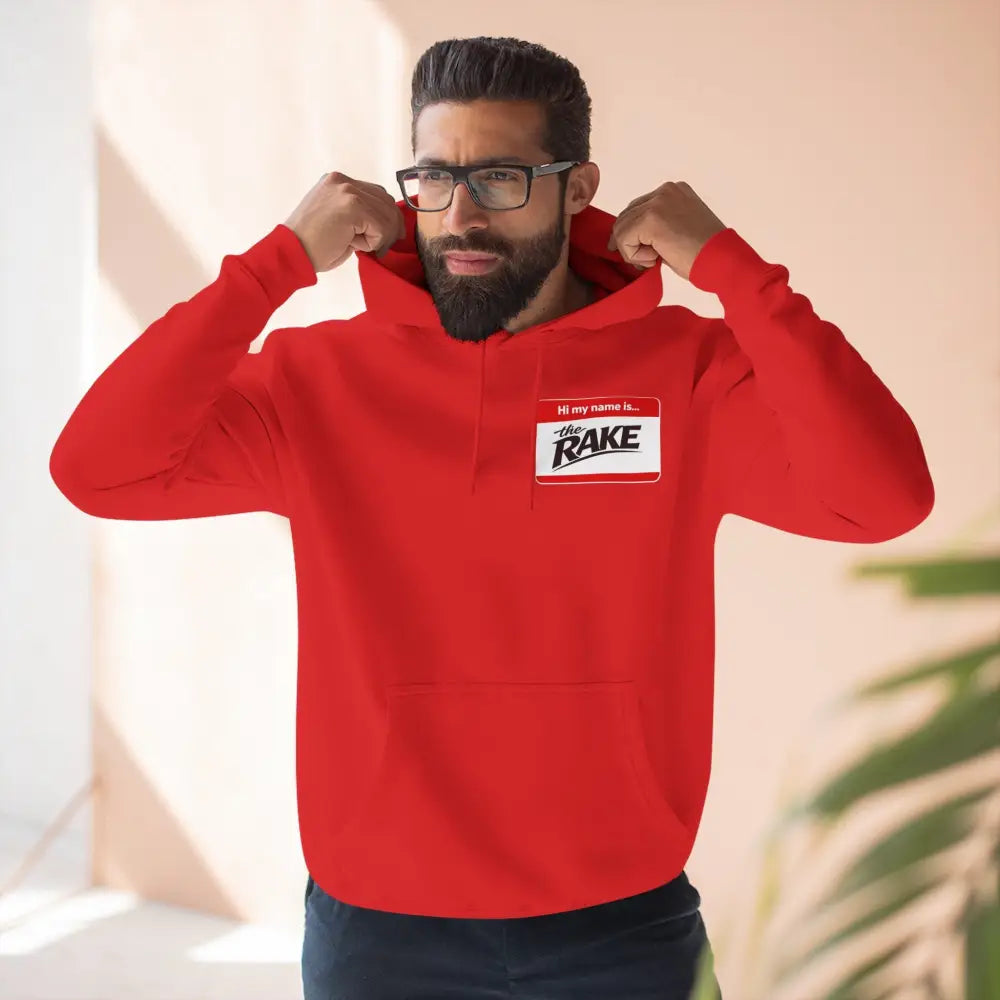 Hi My Name is The Rake, ’The Rake’ Garden Tool Graphic Pullover - Hoodie