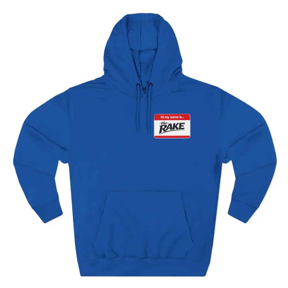 Hi My Name is The Rake, ’The Rake’ Garden Tool Graphic Pullover - S / Royal Blue - Hoodie