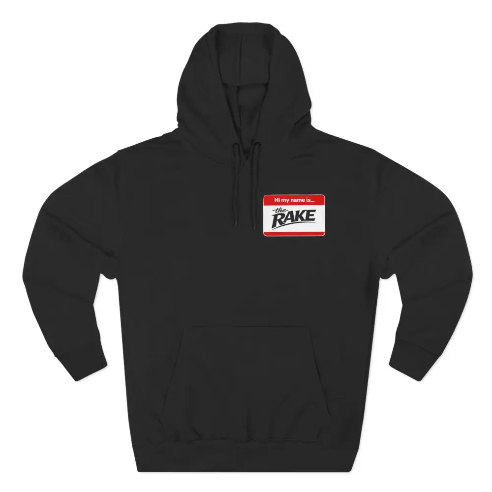 Hi My Name Is The Rake poker hoodie in black