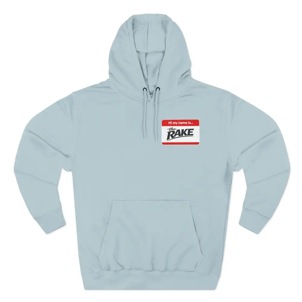 Hi My Name is The Rake, ’The Rake’ Garden Tool Graphic Pullover - XS / Blue Mist - Hoodie