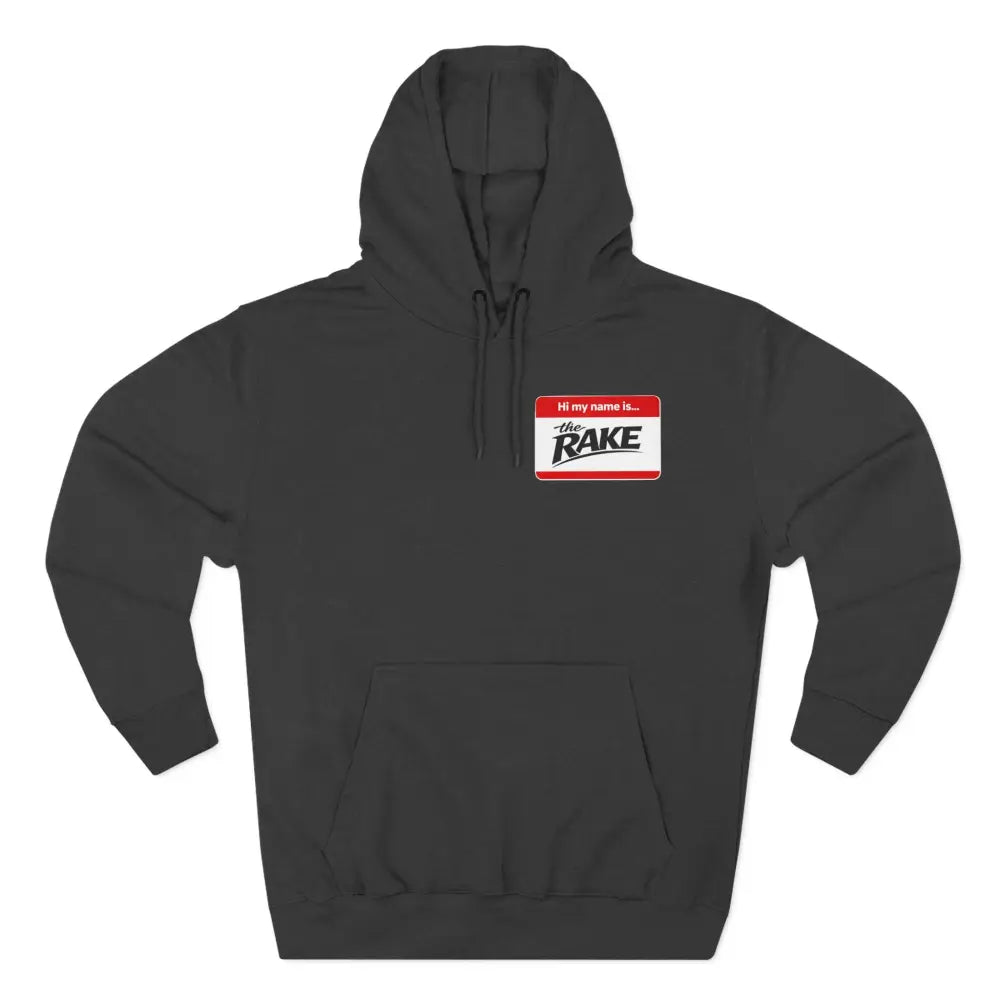 Hi My Name Is The Rake poker hoodie in charcoal heather