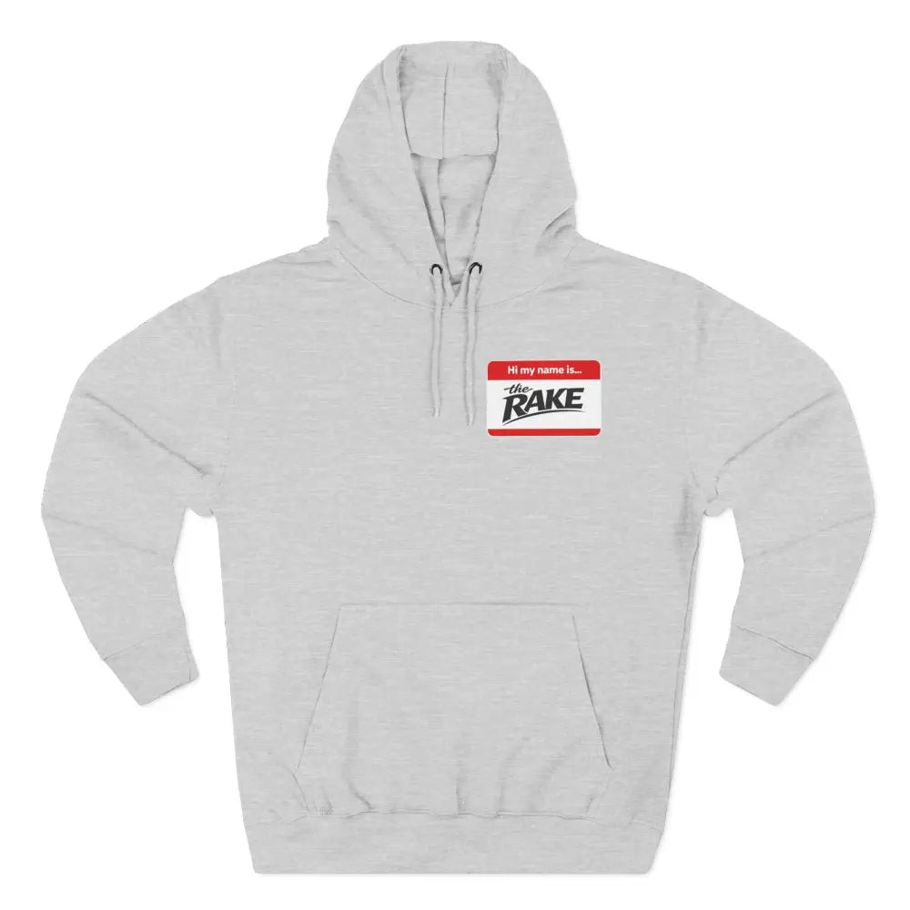 Hi My Name Is The Rake poker hoodie in heather grey