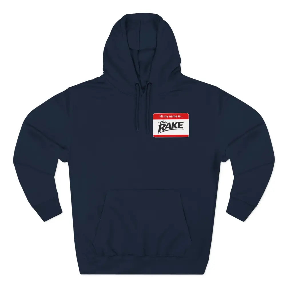 Hi My Name is The Rake, ’The Rake’ Garden Tool Graphic Pullover - XS / Navy - Hoodie