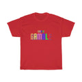 Red poker t-shirt featuring the bold Gear of Gamble logo on the front, crafted from soft cotton for a comfortable fit. Perfect poker clothing for players who love to represent their passion for the game