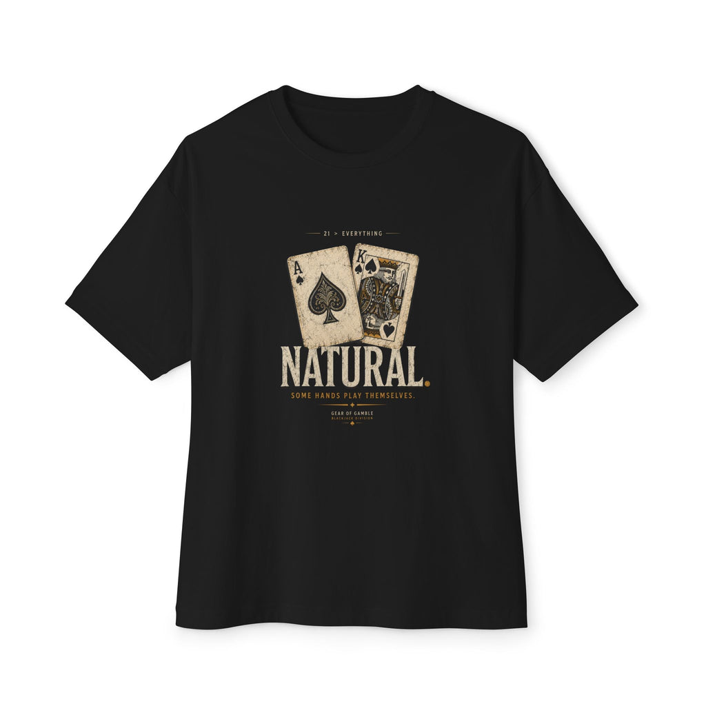 Natural Poker Tee, ’Natural’ Vintage Playing Cards Graphic Shirt - Black / XS - T-Shirt