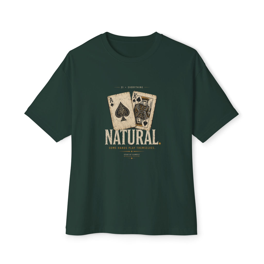 Natural Poker Tee, ’Natural’ Vintage Playing Cards Graphic Shirt - Forest / XS - T-Shirt