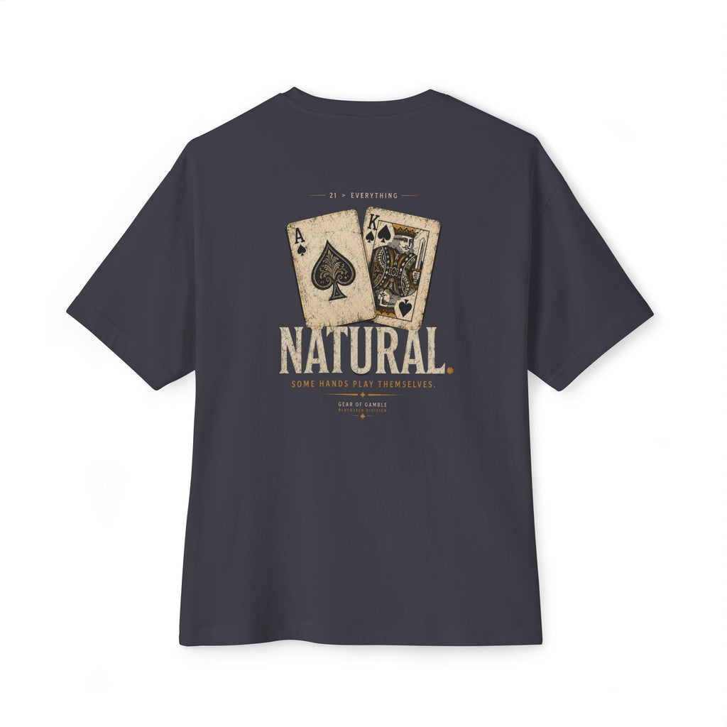 Natural Poker Tee, ’Split’ Vintage Playing Cards Graphic Shirt - T-Shirt