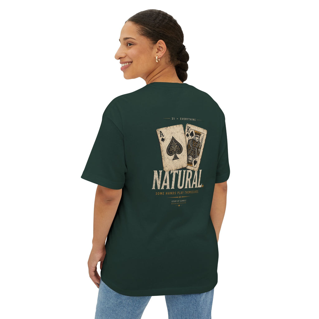 Natural Poker Tee, ’Split’ Vintage Playing Cards Graphic Shirt - T-Shirt