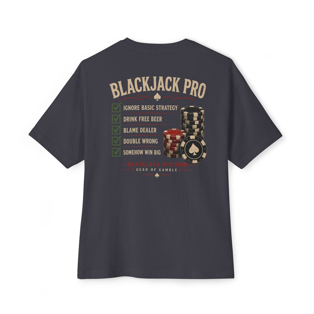 Natural Poker Tee, ’Split’ Vintage Playing Cards Graphic Shirt - T-Shirt