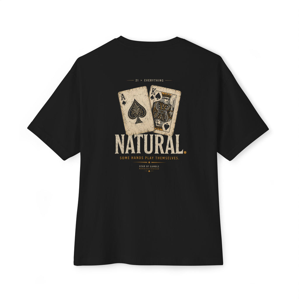 Natural Poker Tee, ’Split’ Vintage Playing Cards Graphic Shirt - T-Shirt