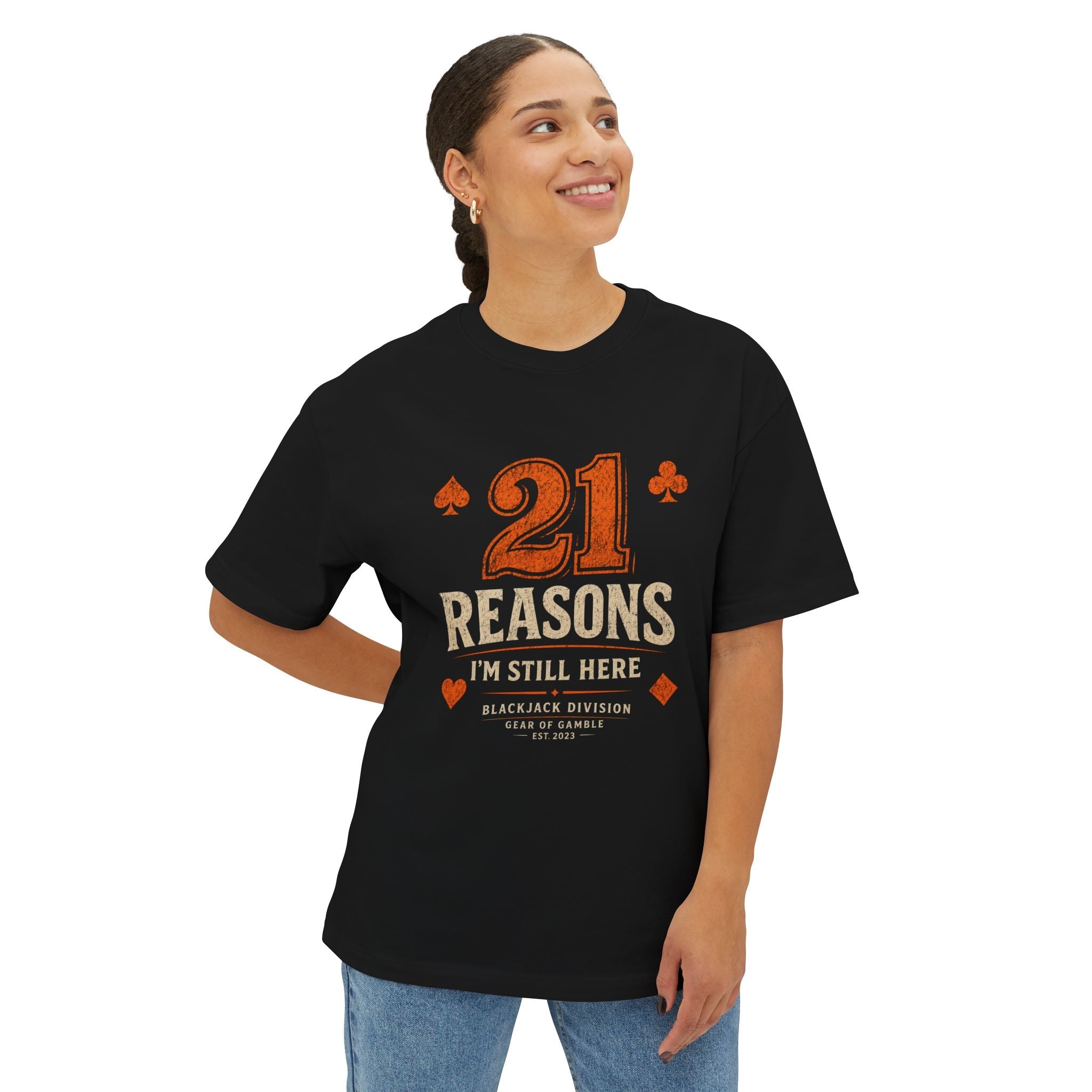 Natural Poker Tee, ’Split’ Vintage Playing Cards Graphic Shirt - T-Shirt