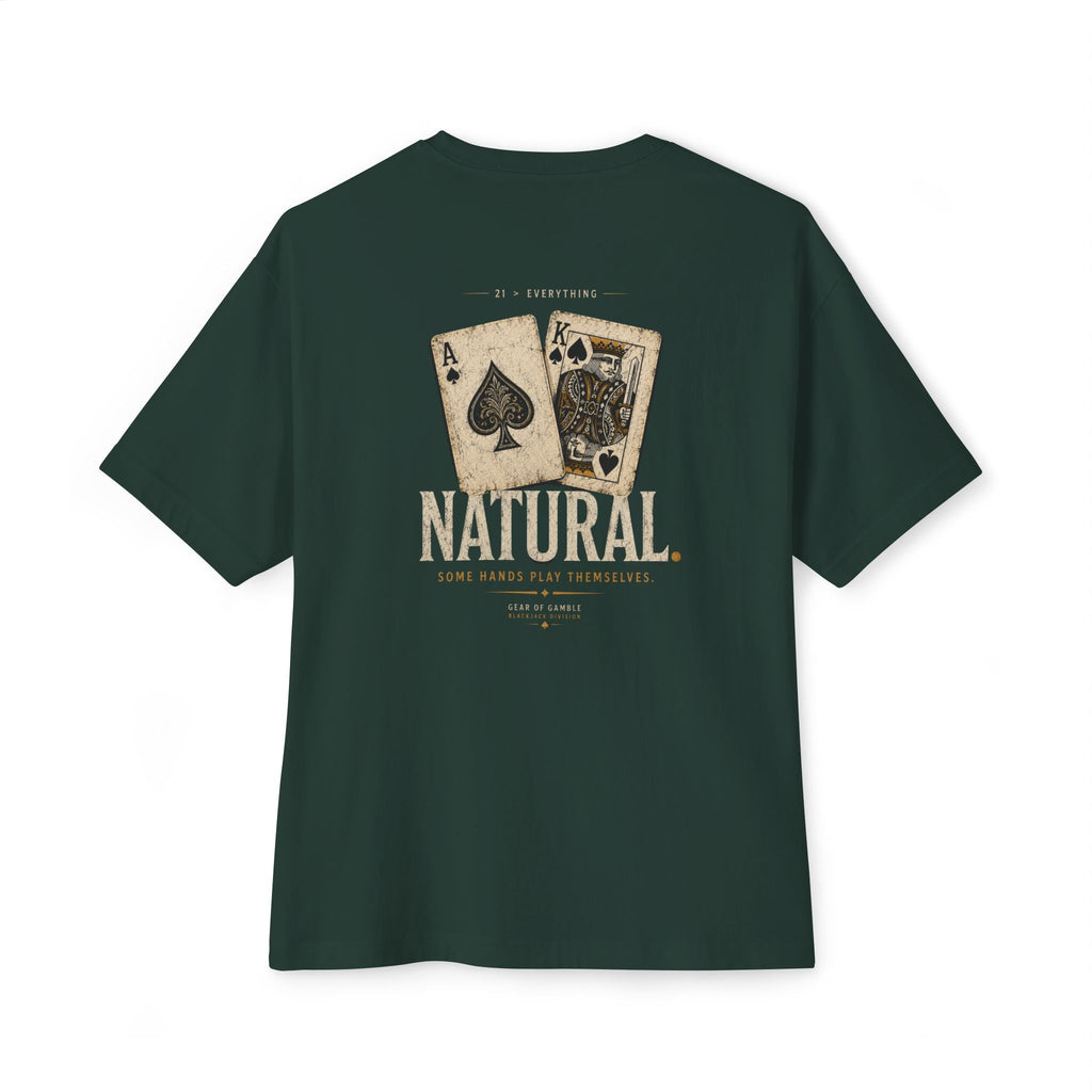 Natural Poker Tee, ’Split’ Vintage Playing Cards Graphic Shirt - T-Shirt