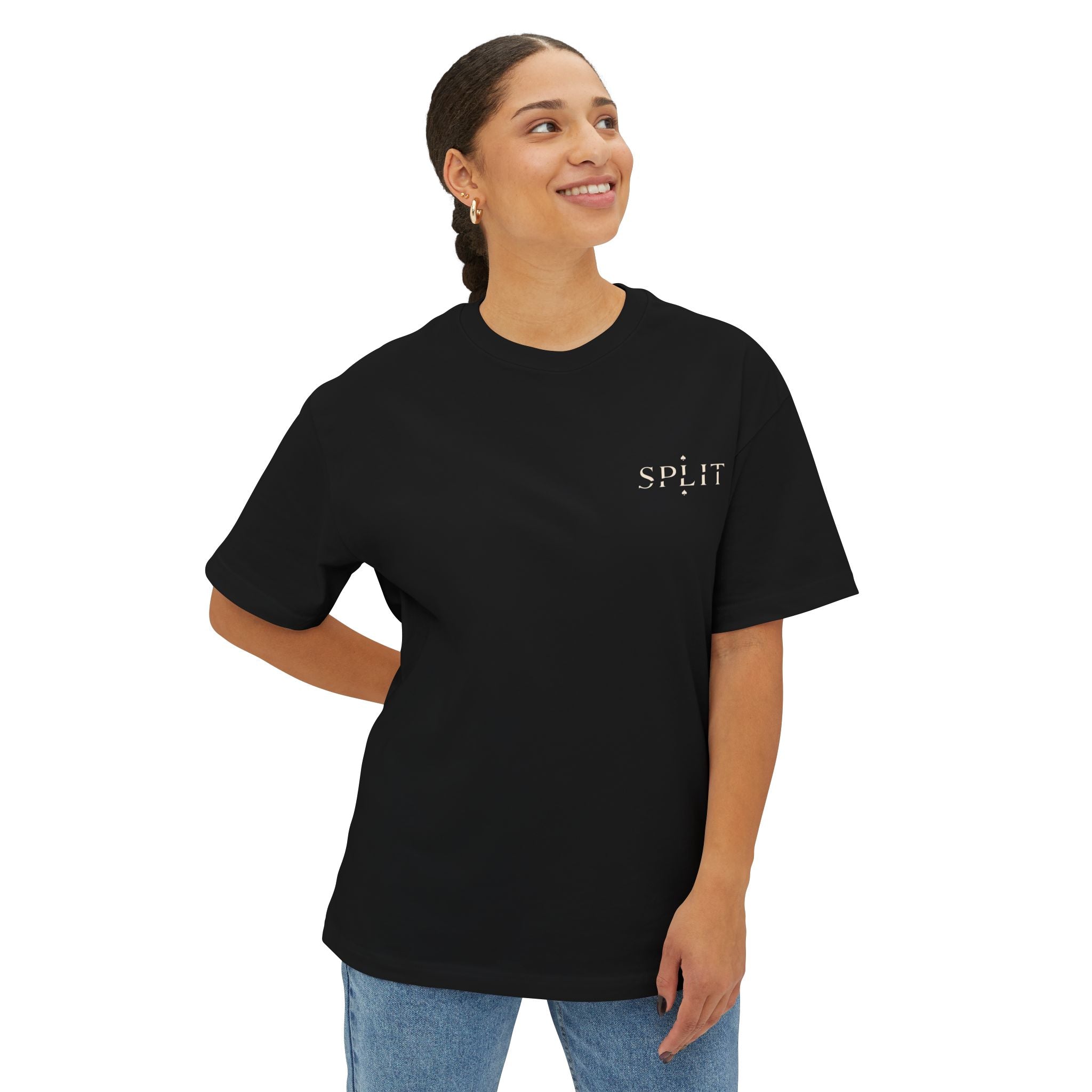 Natural Poker Tee, ’Split’ Vintage Playing Cards Graphic Shirt - T-Shirt