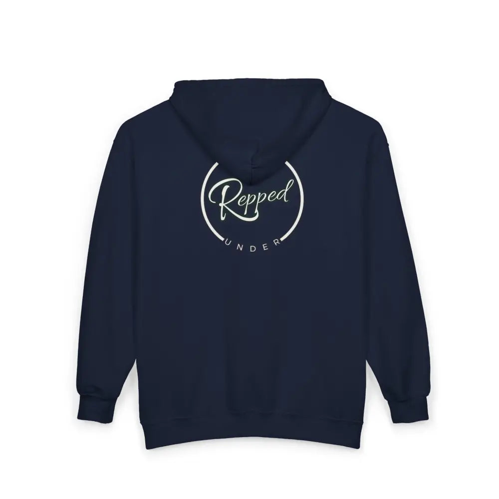 New Understepped Logo Zip Hoodie, Retro Dot-Frame Full-Zip Sweatshirt - Hoodie