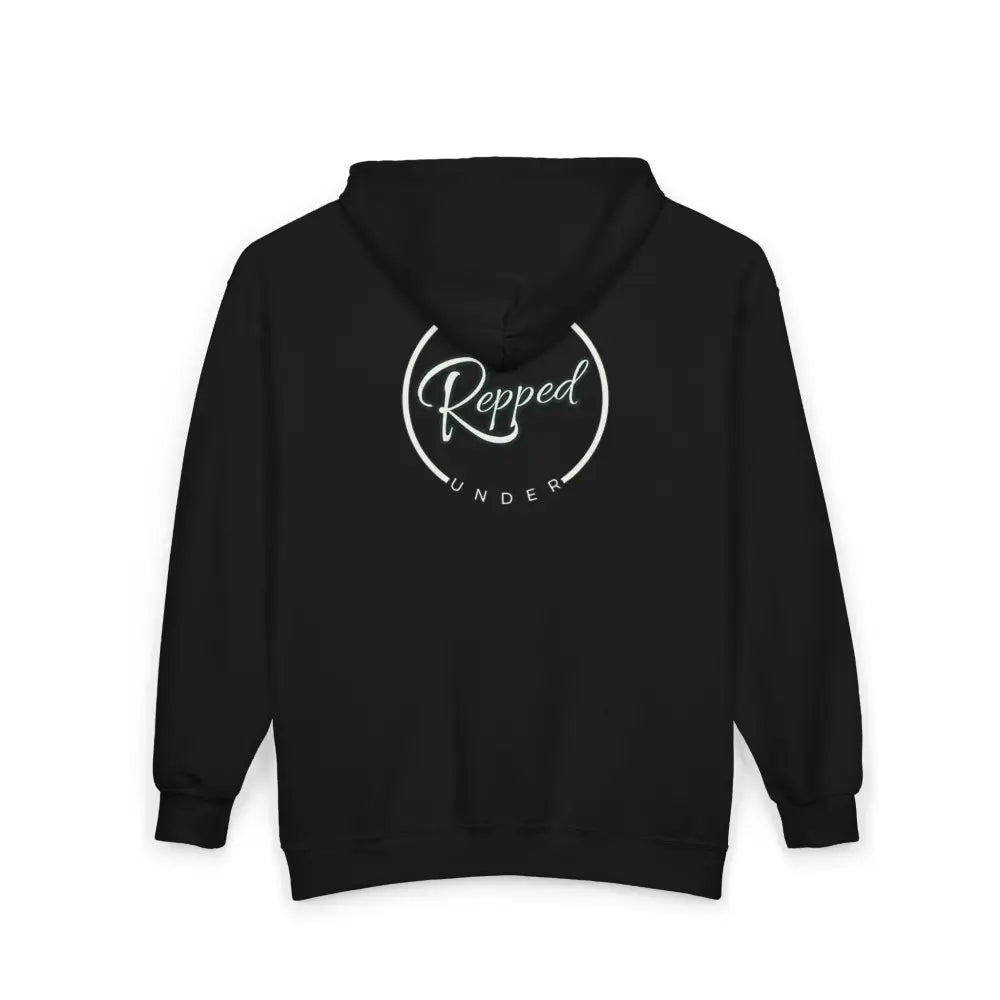 New Understepped Logo Zip Hoodie, Retro Dot-Frame Full-Zip Sweatshirt - Hoodie