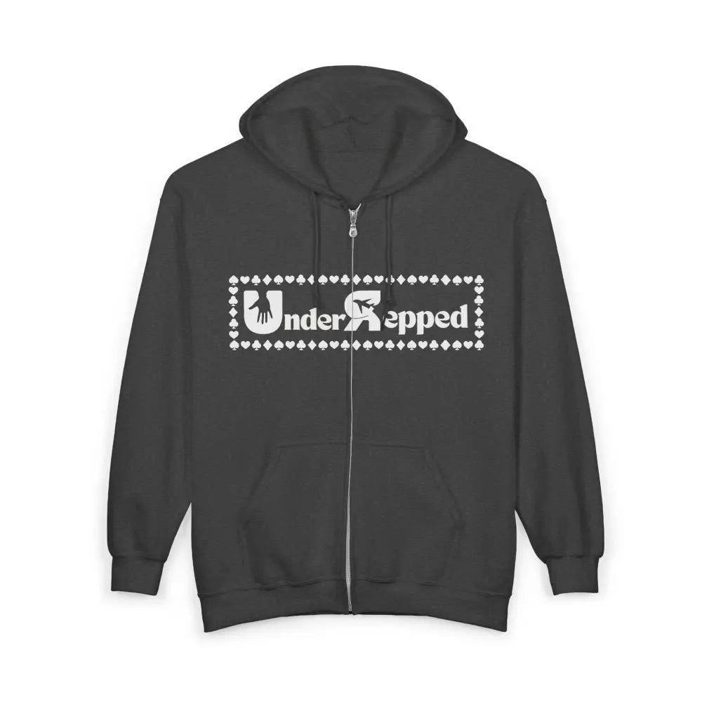 New Understepped Logo Zip Hoodie, Retro Dot-Frame Full-Zip Sweatshirt - Hoodie