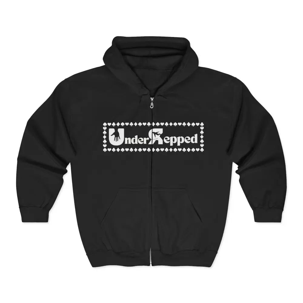 New Understepped Logo Zip Hoodie, Retro Dot-Frame Full-Zip Sweatshirt - Black / S - Hoodie