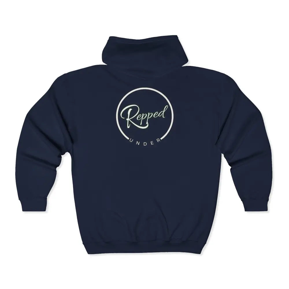 New Understepped Logo Zip Hoodie, Retro Dot-Frame Full-Zip Sweatshirt - Hoodie