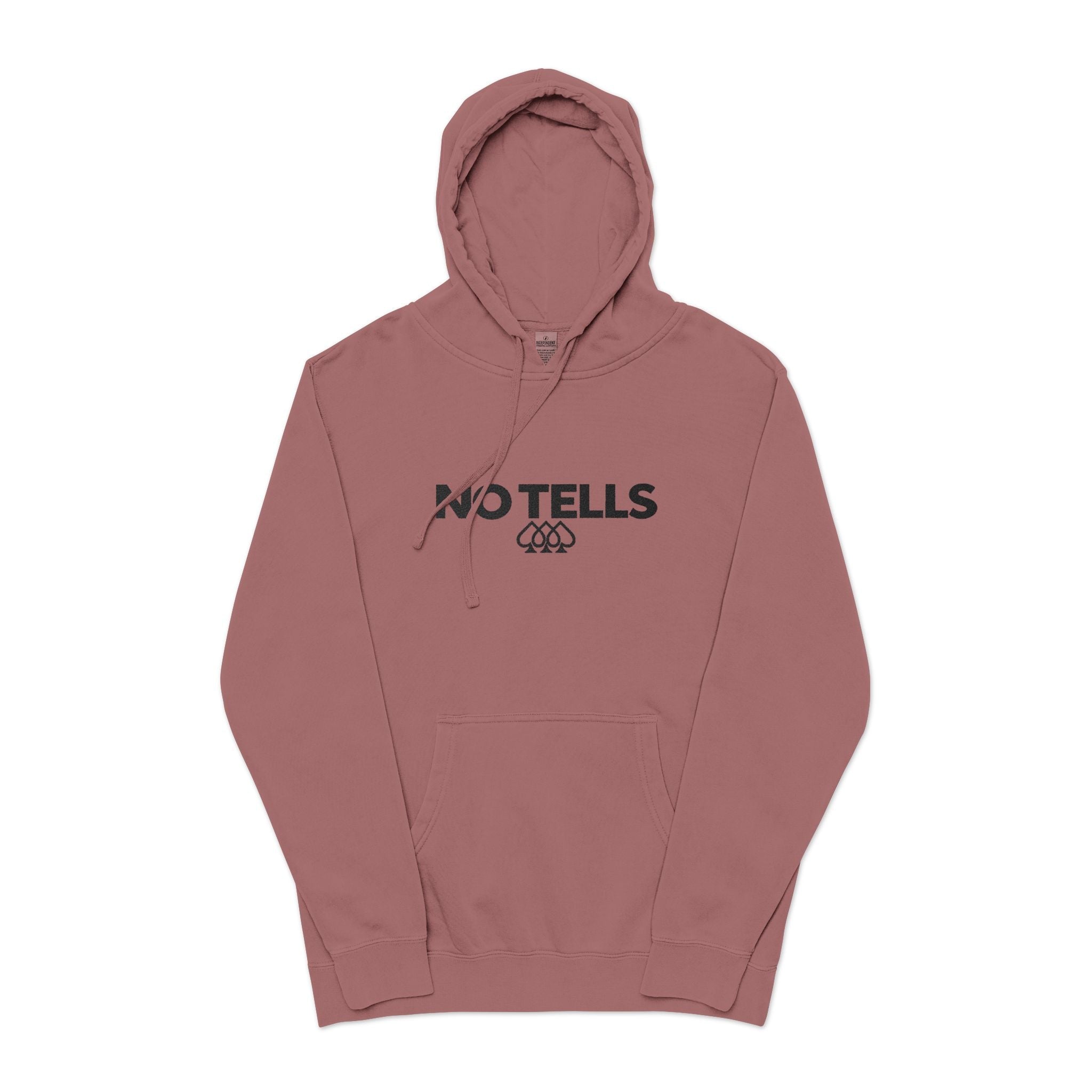NO TELLS Embroidered Poker Hoodie | Gear of Gamble - S / Pigment Maroon - Hoodie