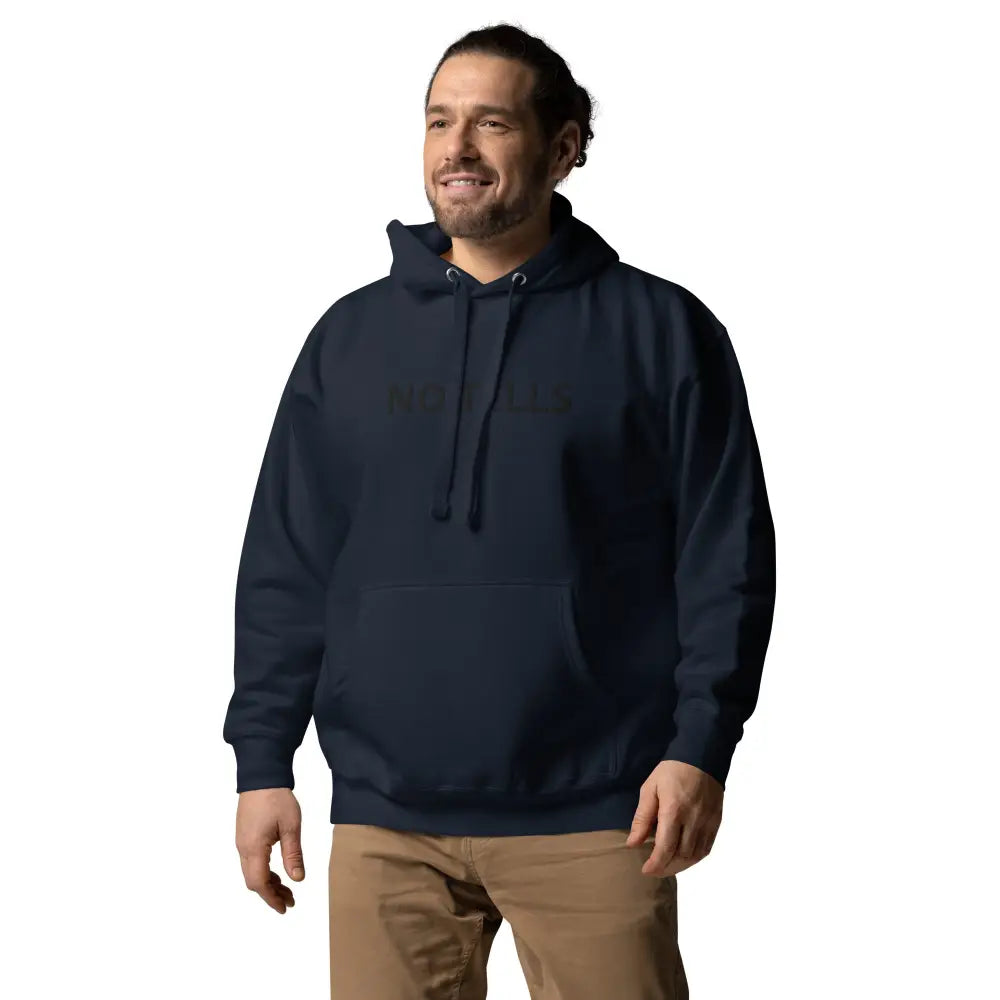 Embroidered "NO TELLS" poker hoodie – high-quality poker apparel for serious cash game and tournament players.